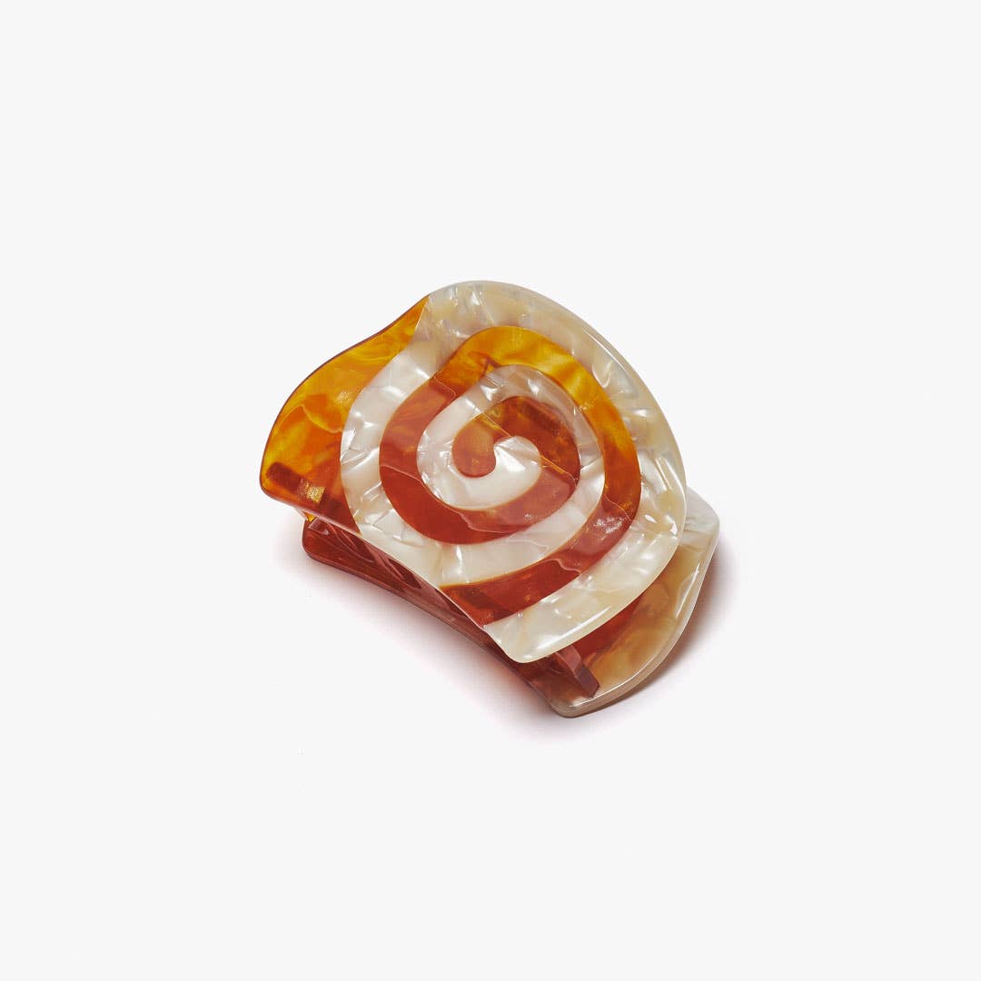 Golden Honey Spiral Hair Claw