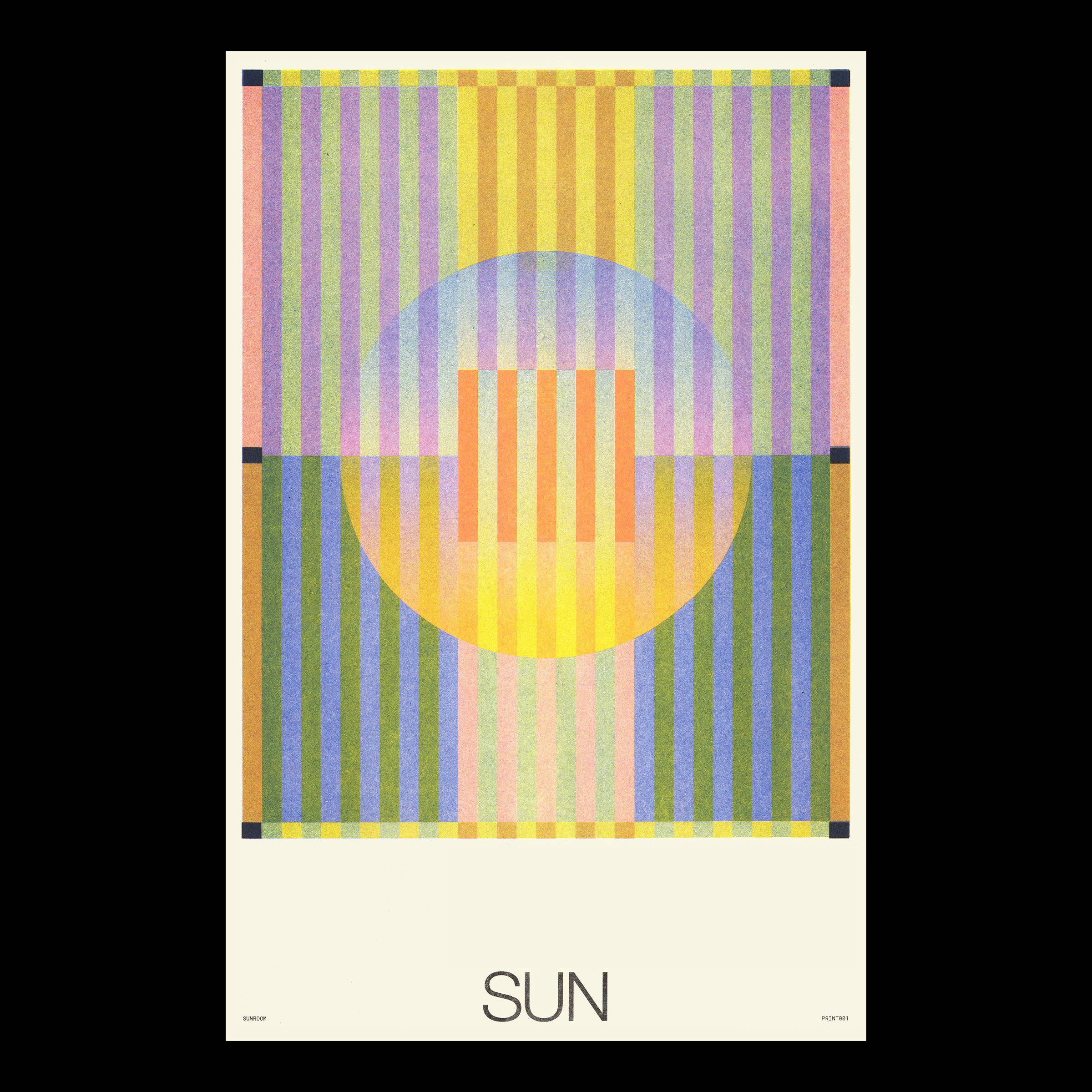 Sun Risograph Print