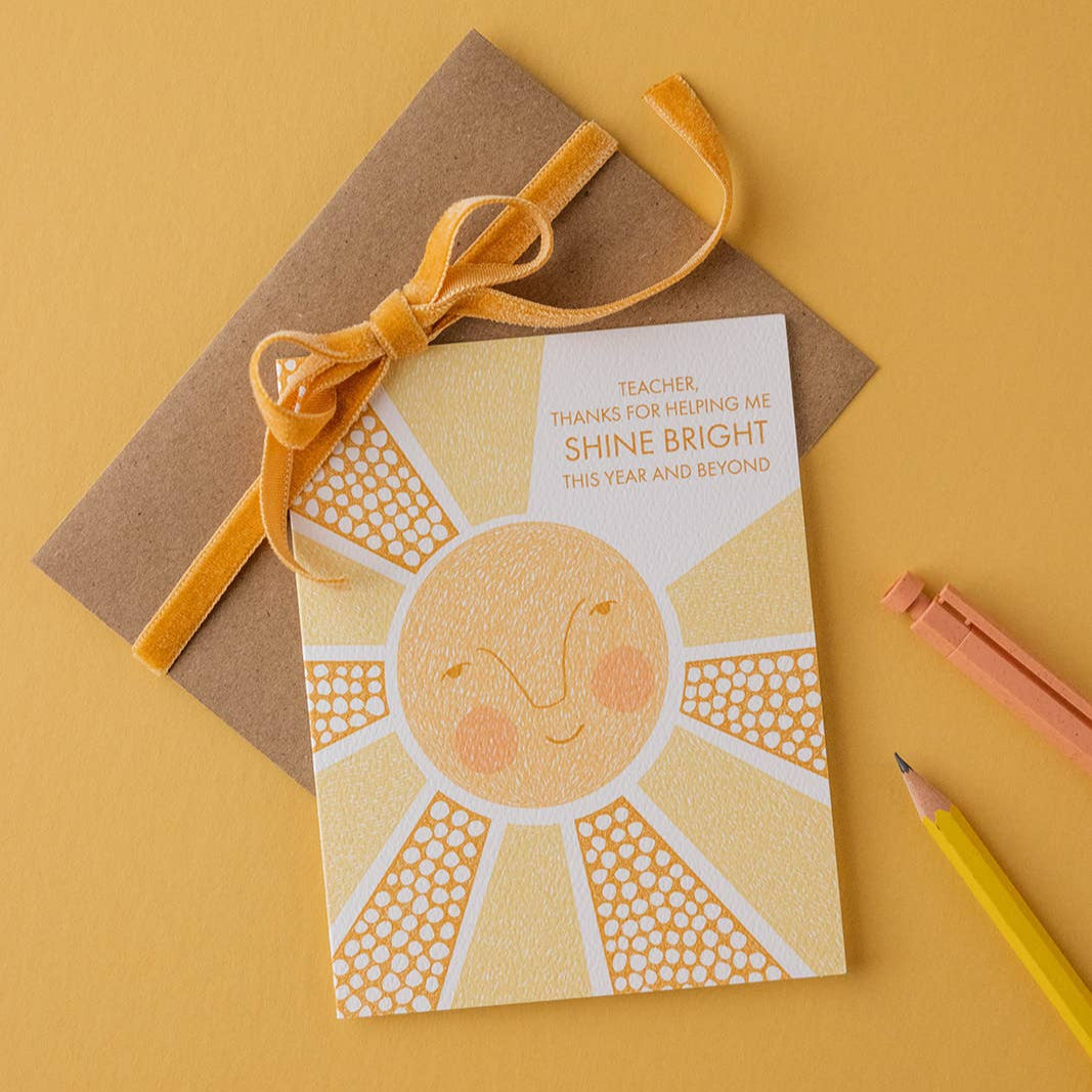 Helping Me Shine-Teacher Appreciation Card
