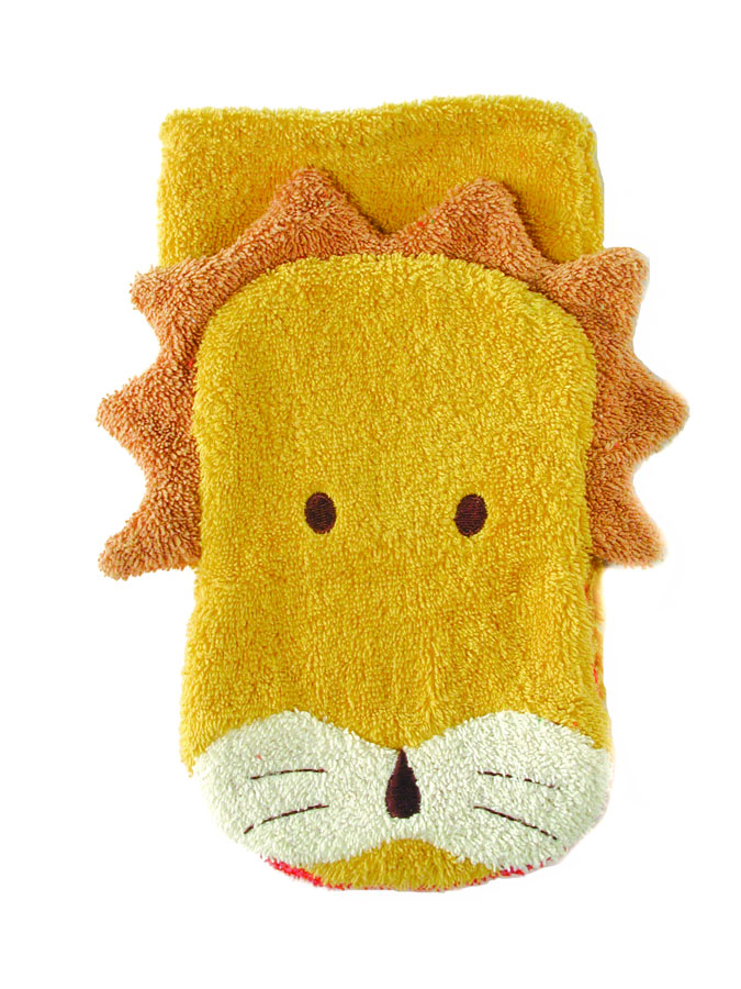 Organic Cotton Animal Washcloth - Lion
