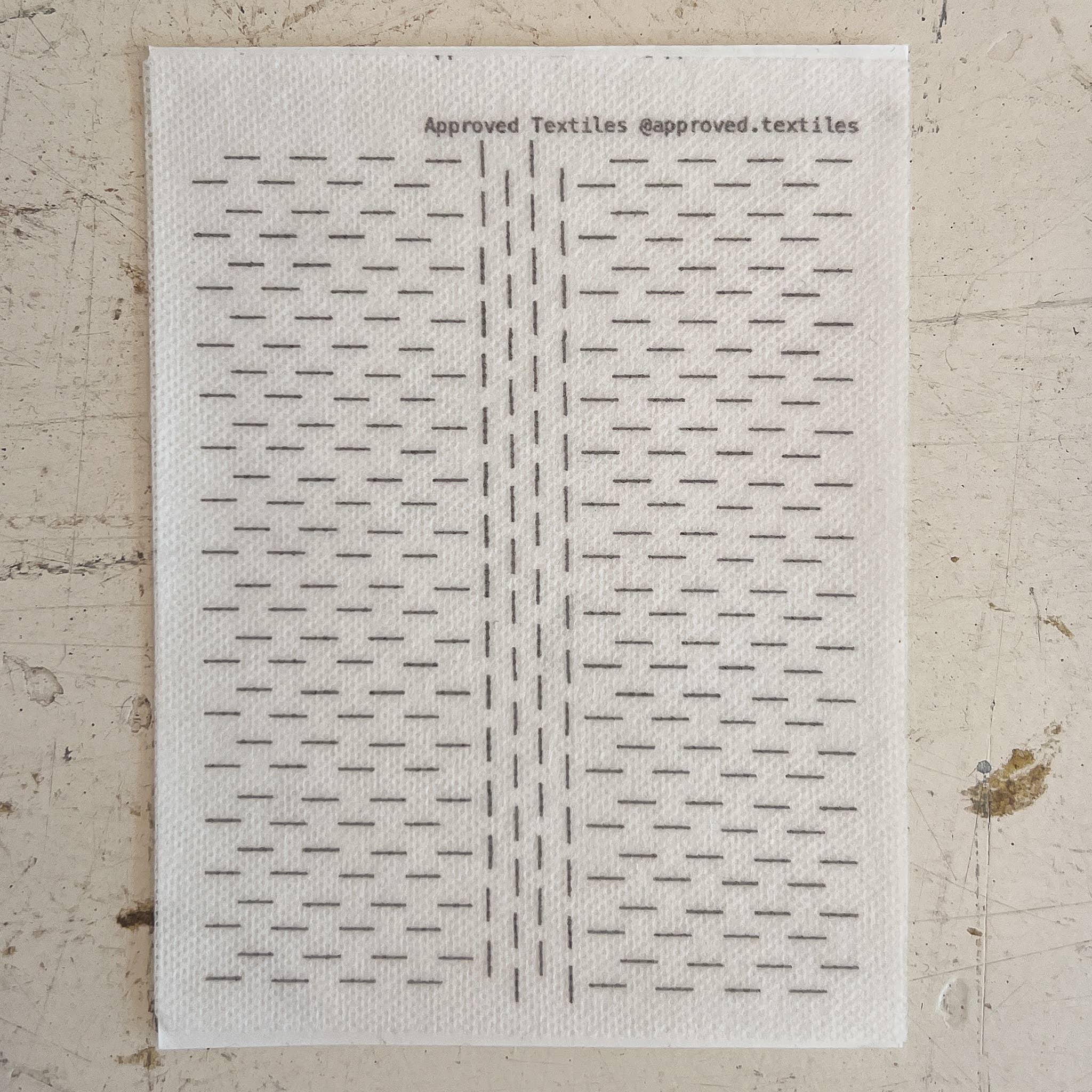 Visual Mending Embellishment Transfer- Vertical Dashes