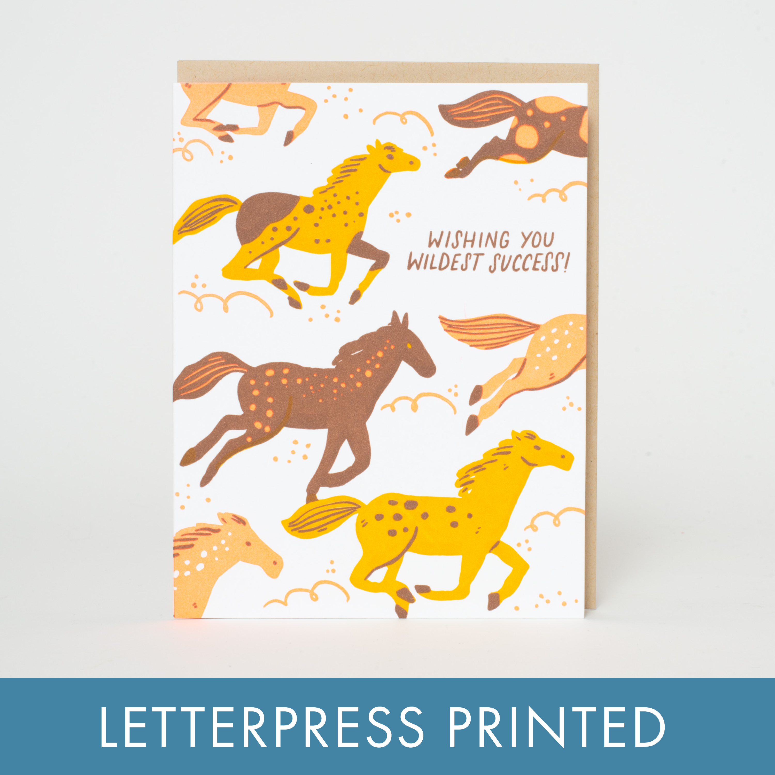 Congrats Wild Horses Greeting Card