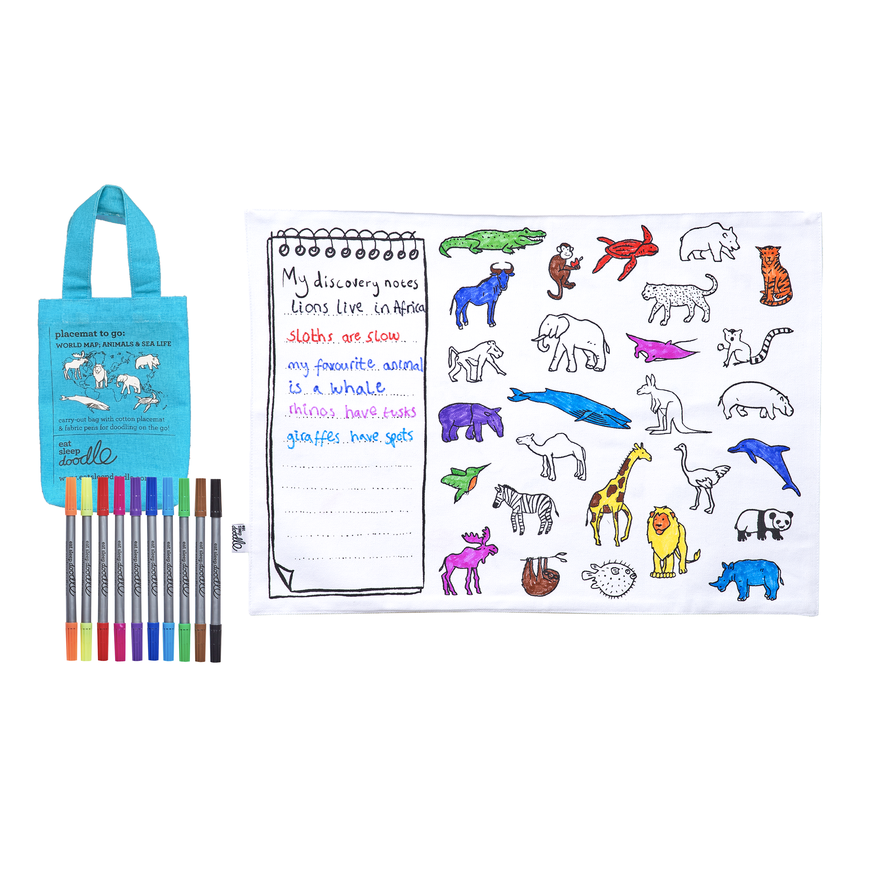 World Map Placemat to Go