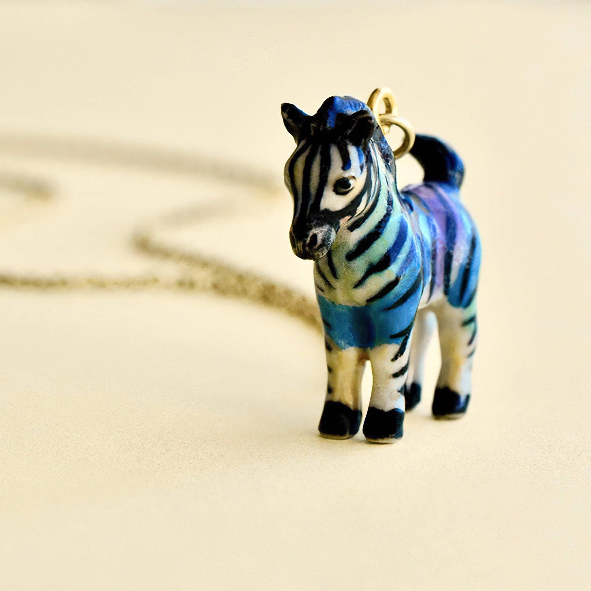 Rainbow Zebra Necklace