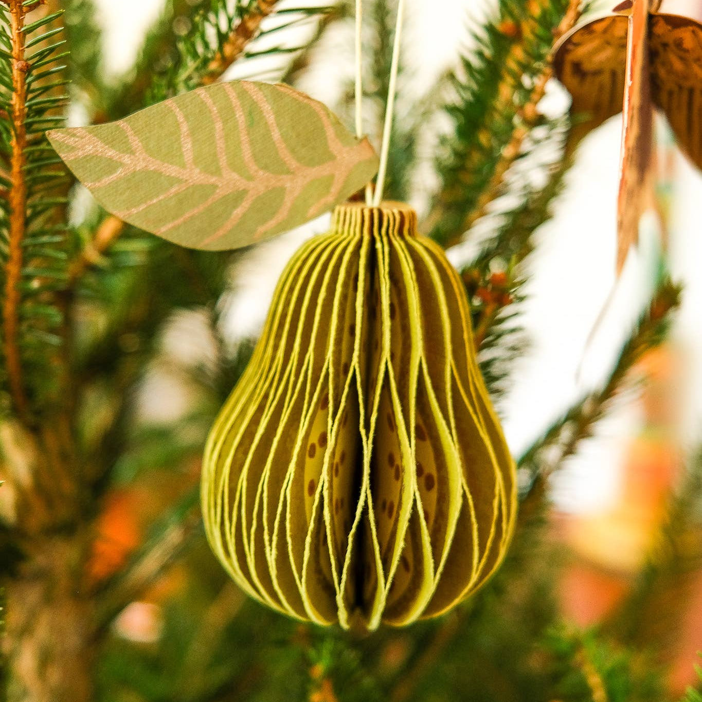 Pear Honeycomb Ornament