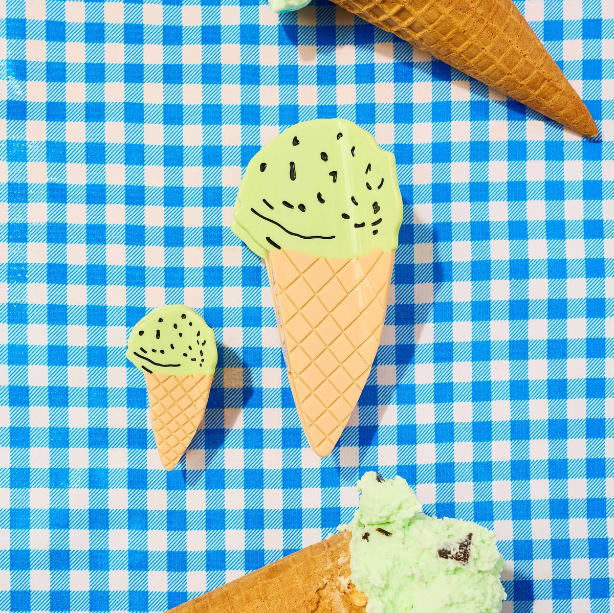 Mini Mint Chocolate Chip Ice Cream Hair Claw Clip