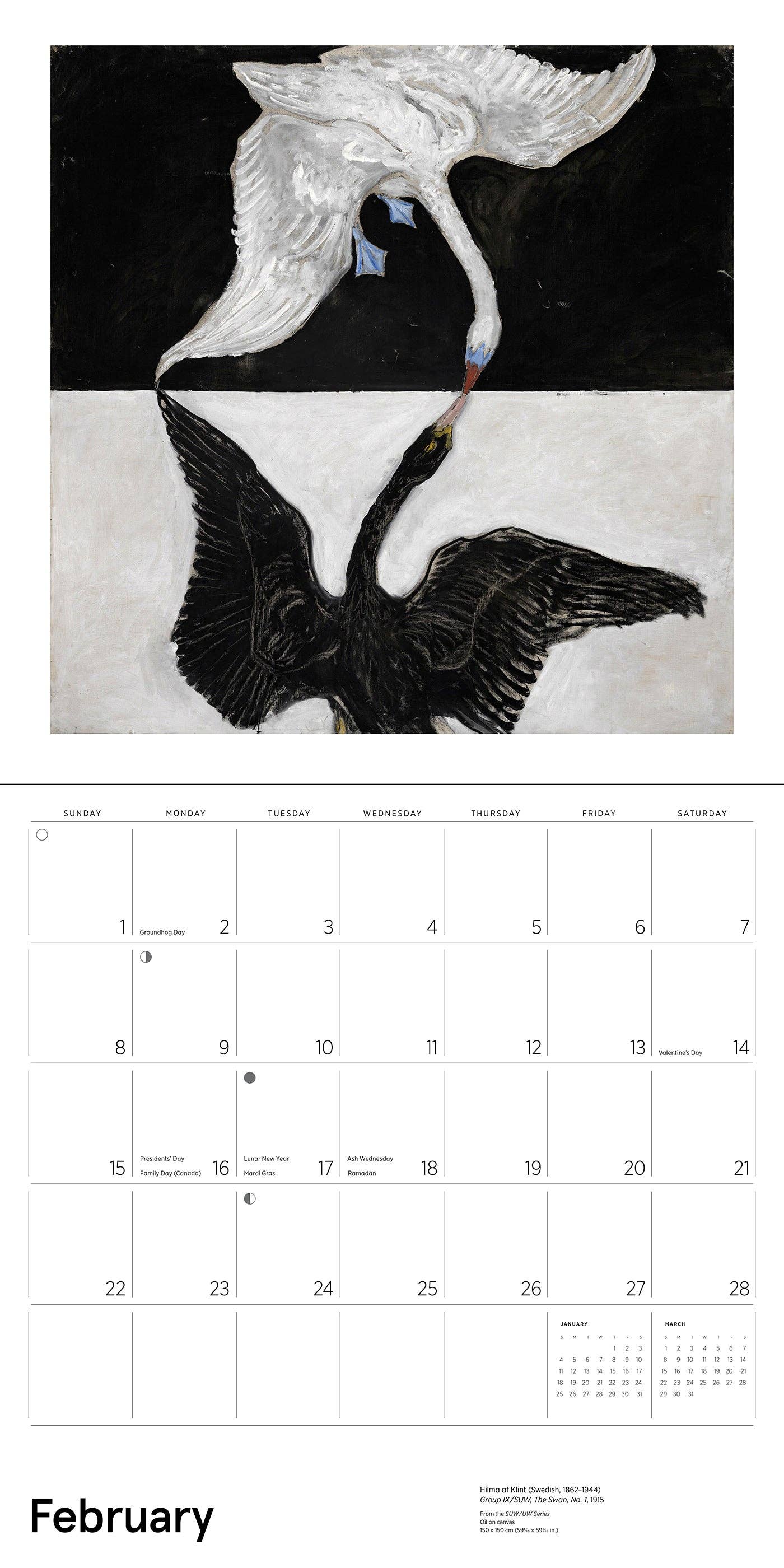Hilma af Klint: Original Abstraction 2026 Wall Calendar