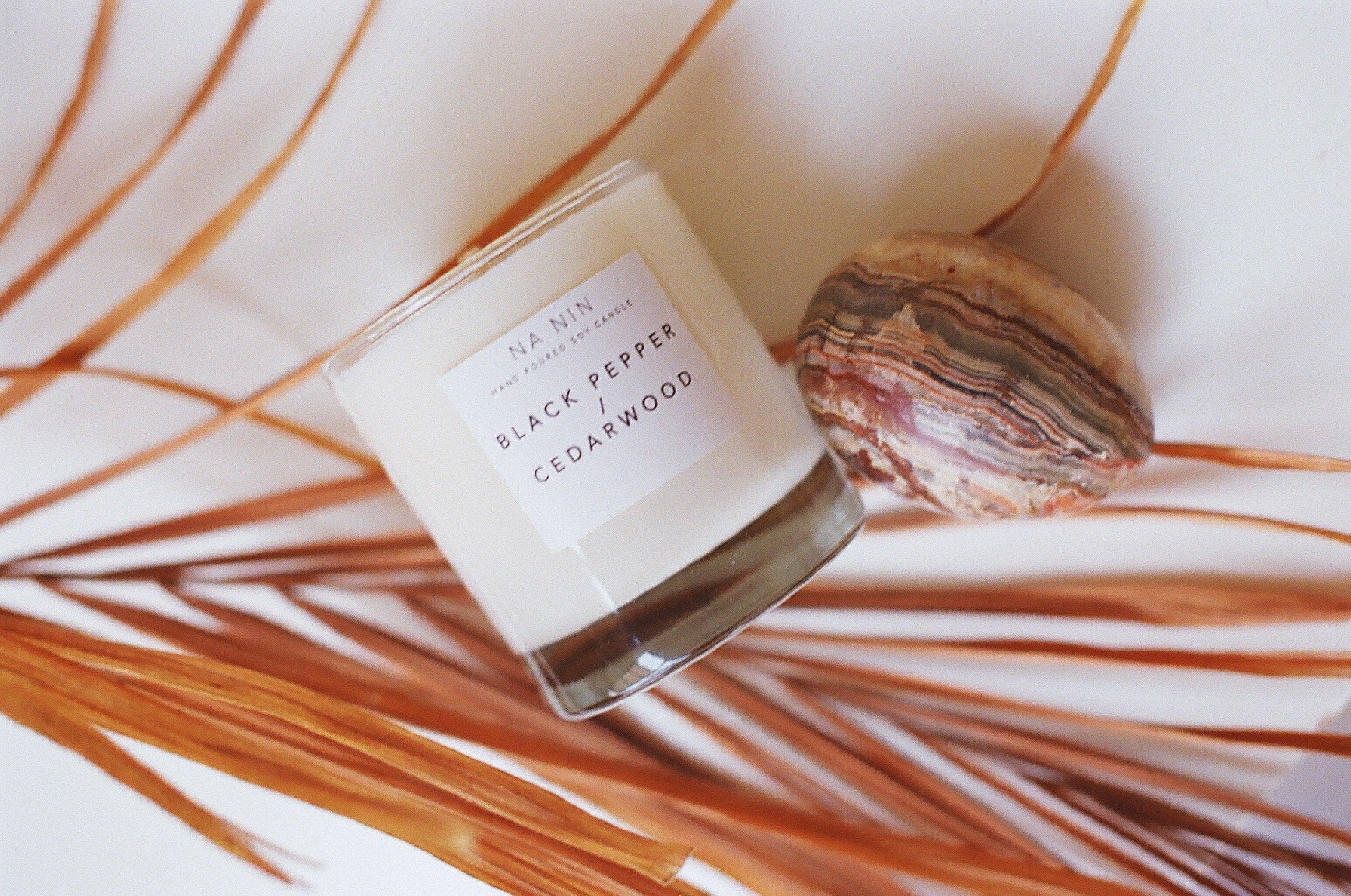 Black Pepper & Cedarwood Candle / Available in Multiple Sizes