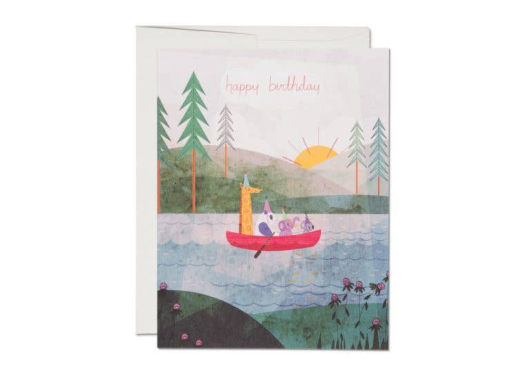 Canoe Birthday Card