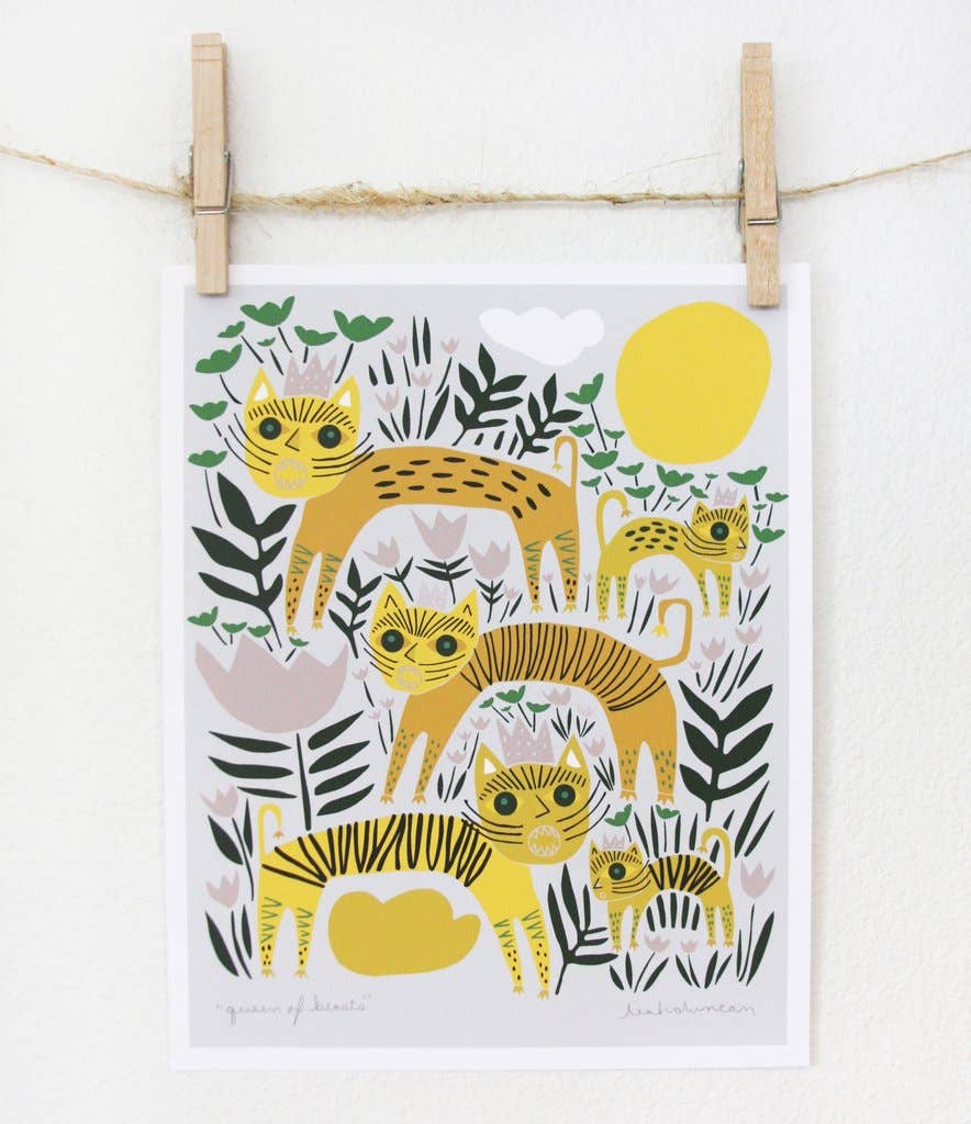 Queen of Beasts Art Print