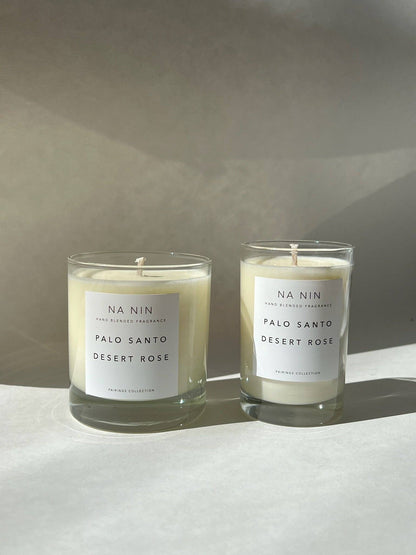 Palo Santo &amp; Desert Rose Candle / Available in Multiple Sizes