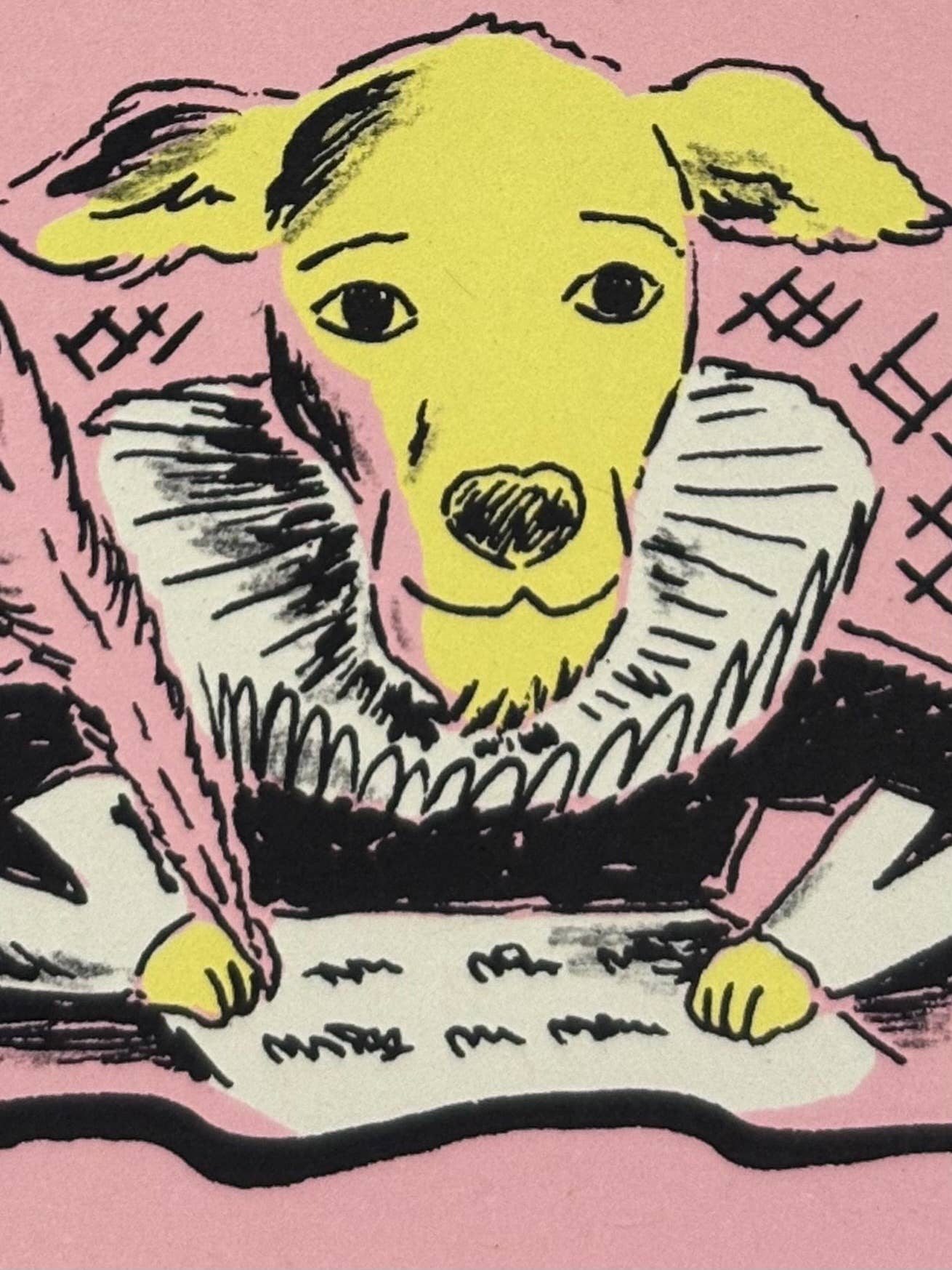 Poetry Dog Greeting Card