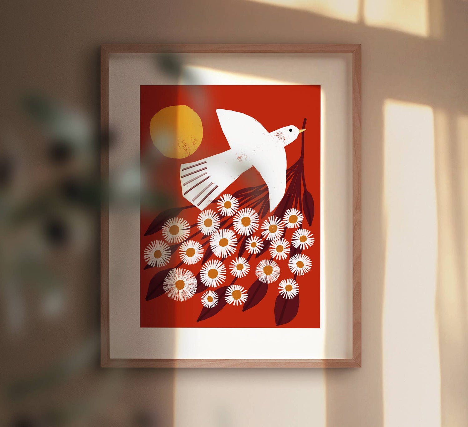 Red Dove Art Print