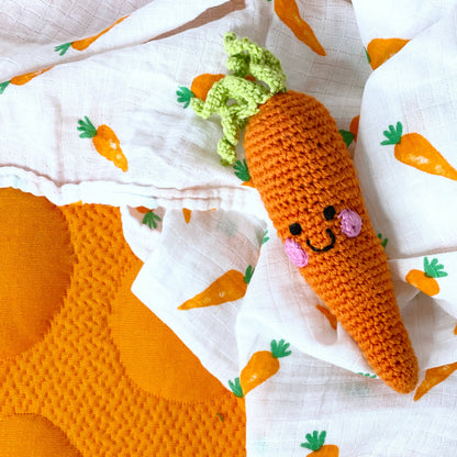 Handmade Carrot Baby Rattle
