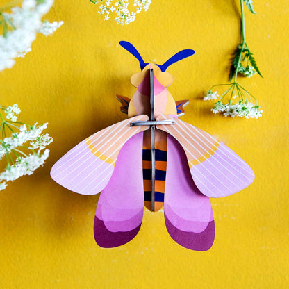 Pink Bee 3D Wall Art