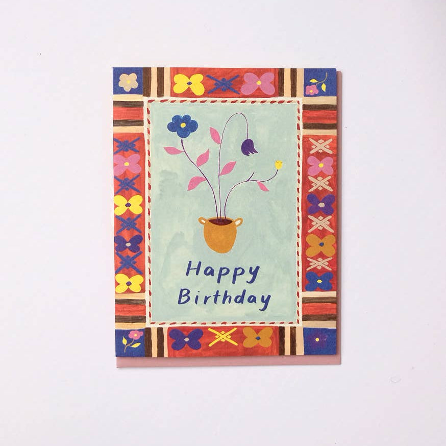 Flower Pot Birthday Card