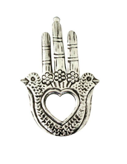 Double Dove Hand Mirror Ornament