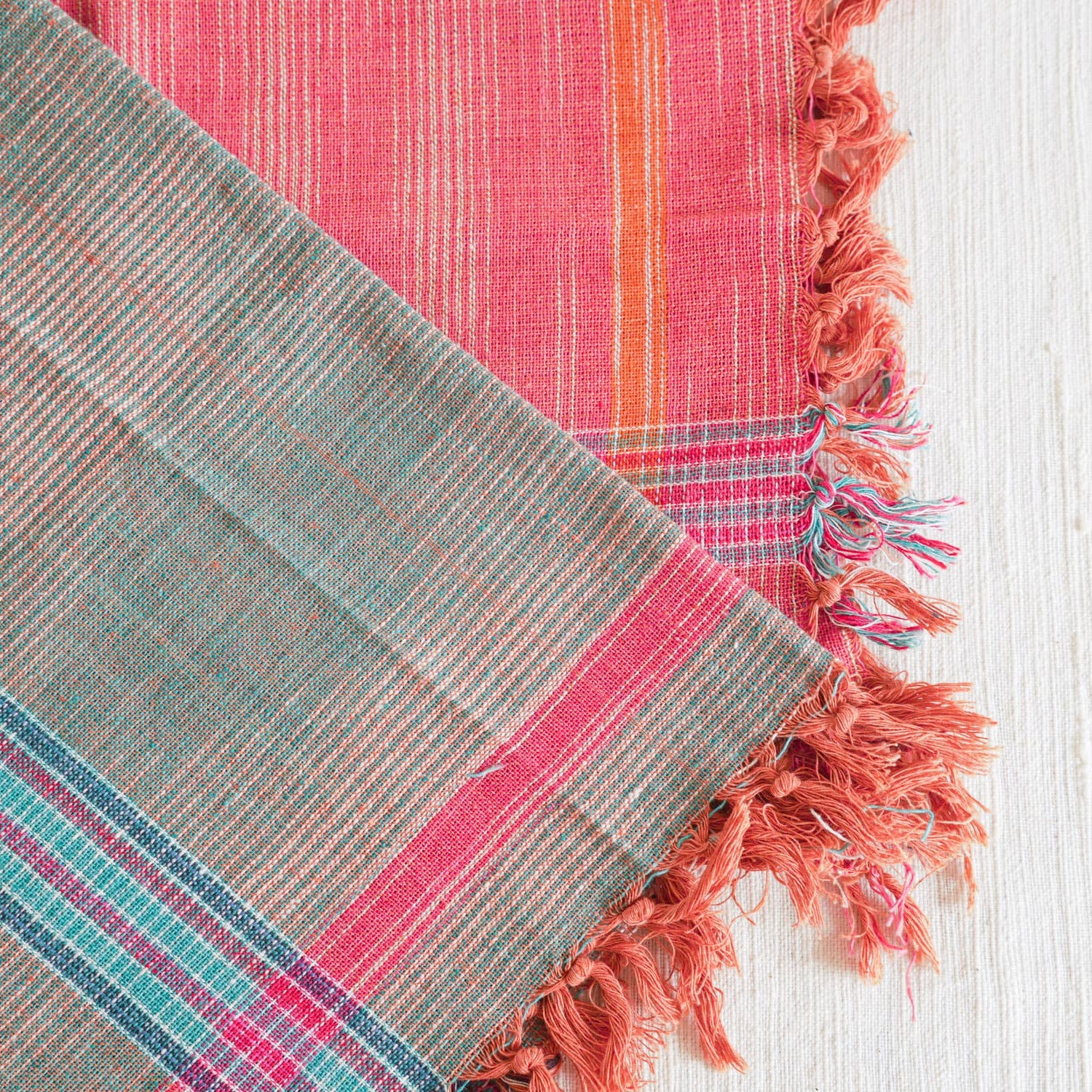 Tea Towel, "Space Dye" Dusk Pink Khadi
