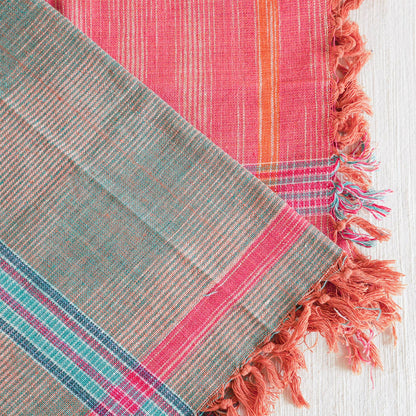 Tea Towel, "Space Dye" Turquoise Khadi