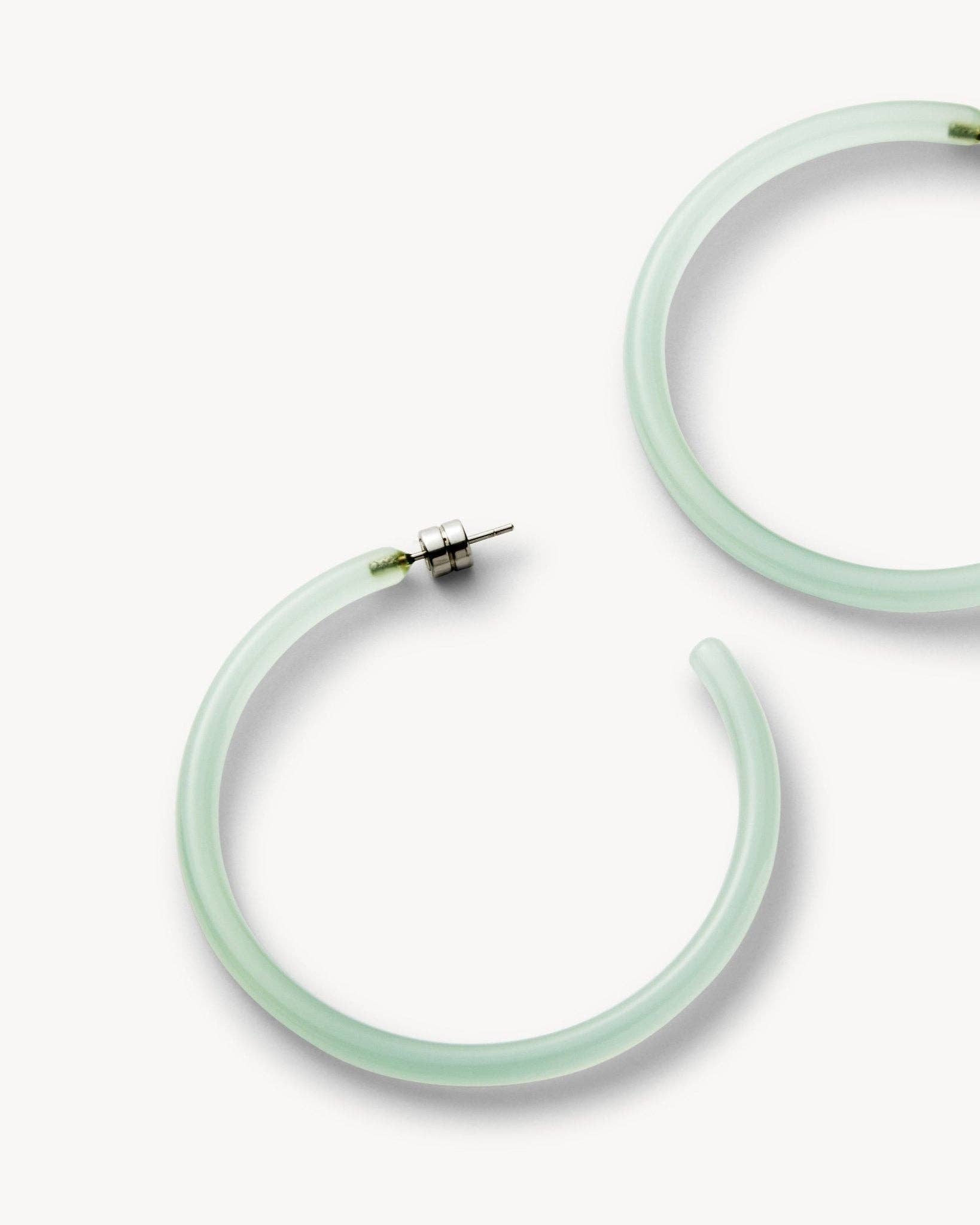 Large Hoops in Sea Glass