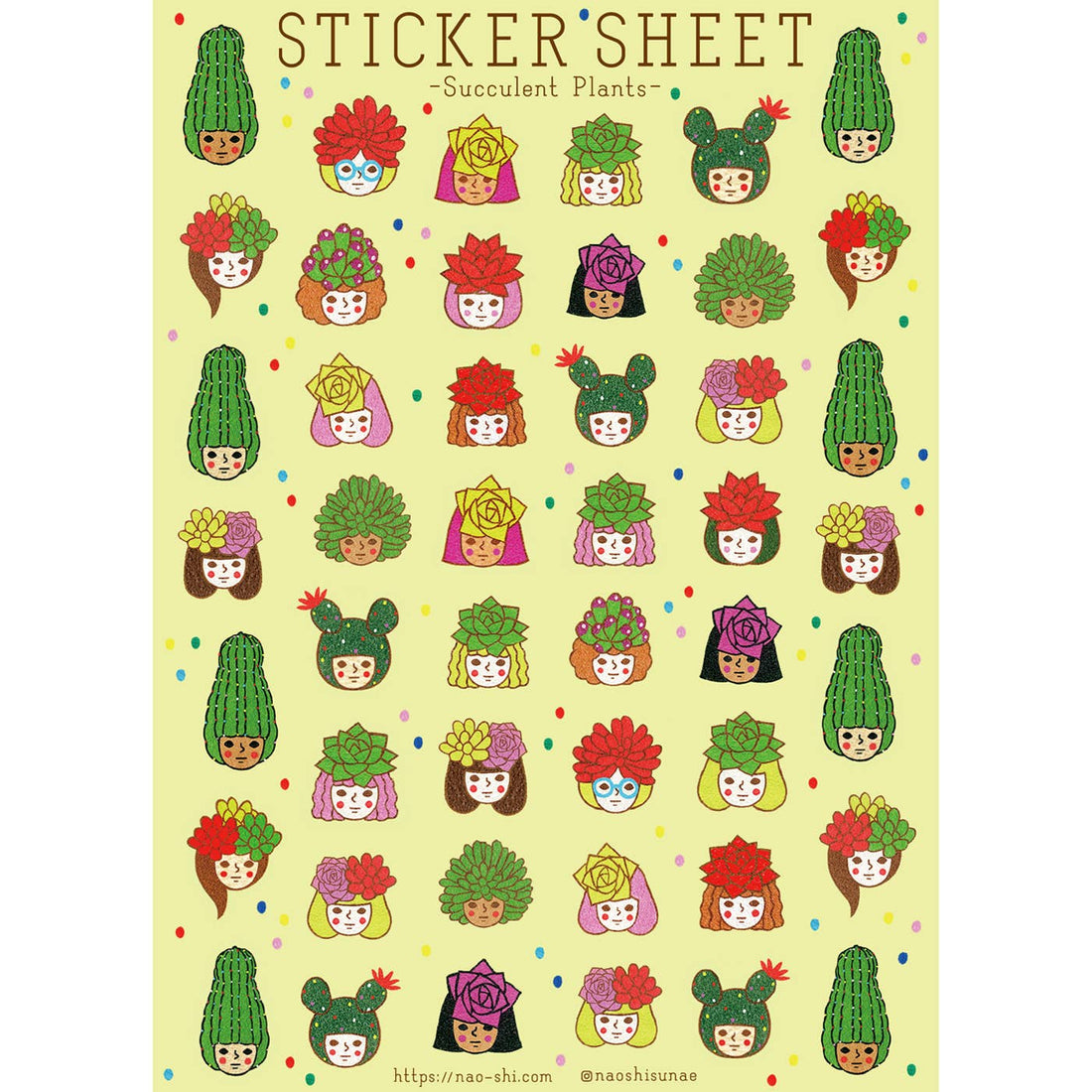 Succulent Plants Sticker Sheet
