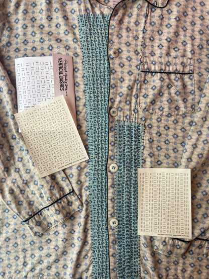 Visual Mending Embellishment Transfer- Vertical Dashes