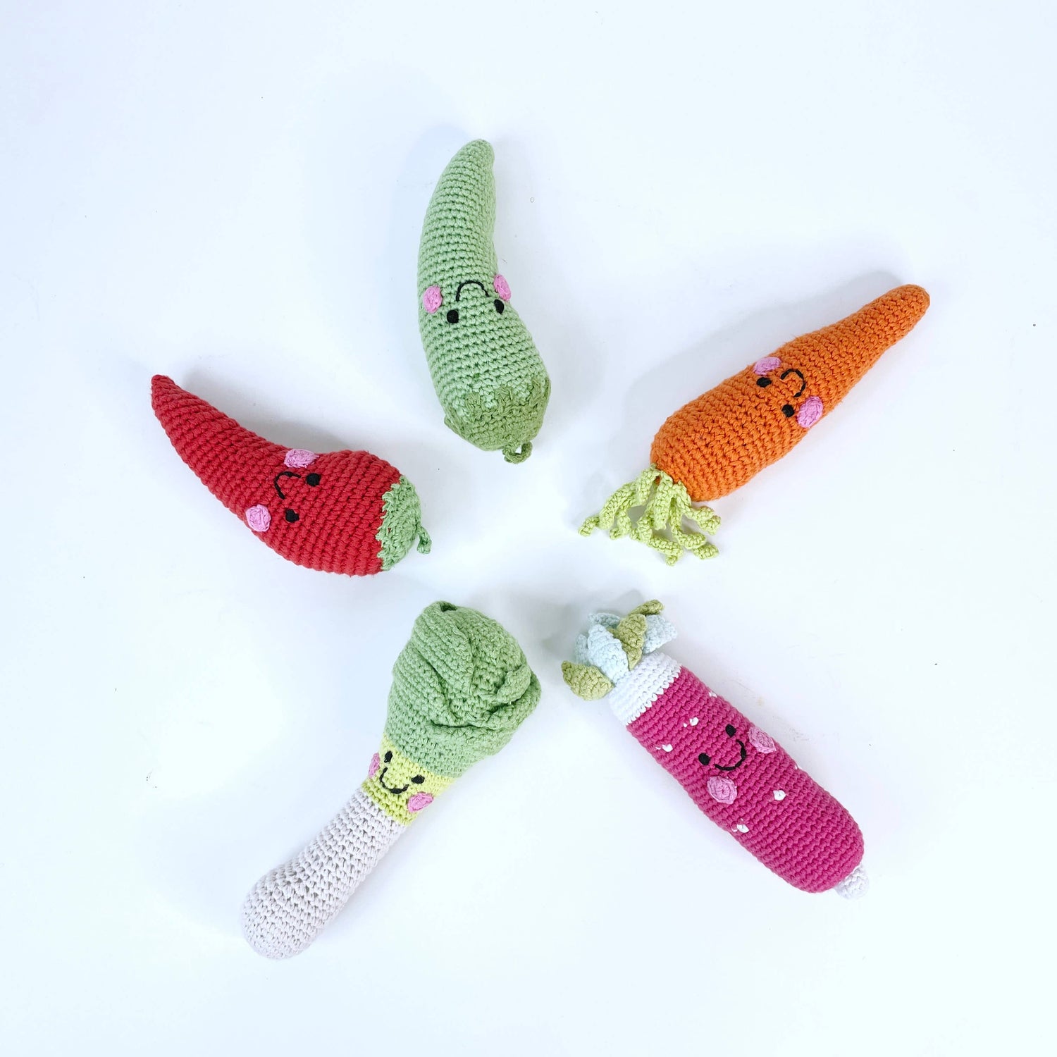 Handmade Carrot Baby Rattle