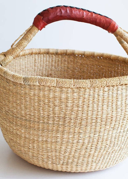 African Market Basket | Ghana Bolga Basket | Dye Free