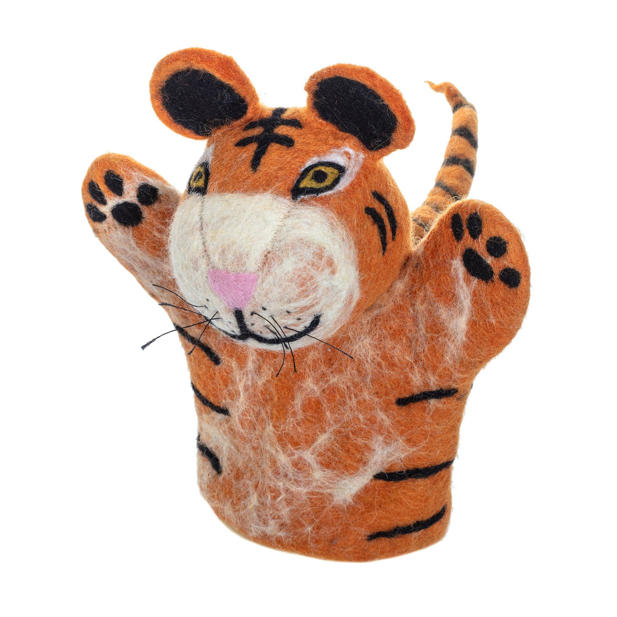 Ruby Puppet Hand Puppet - Tiger – Ruby Mountain Goods