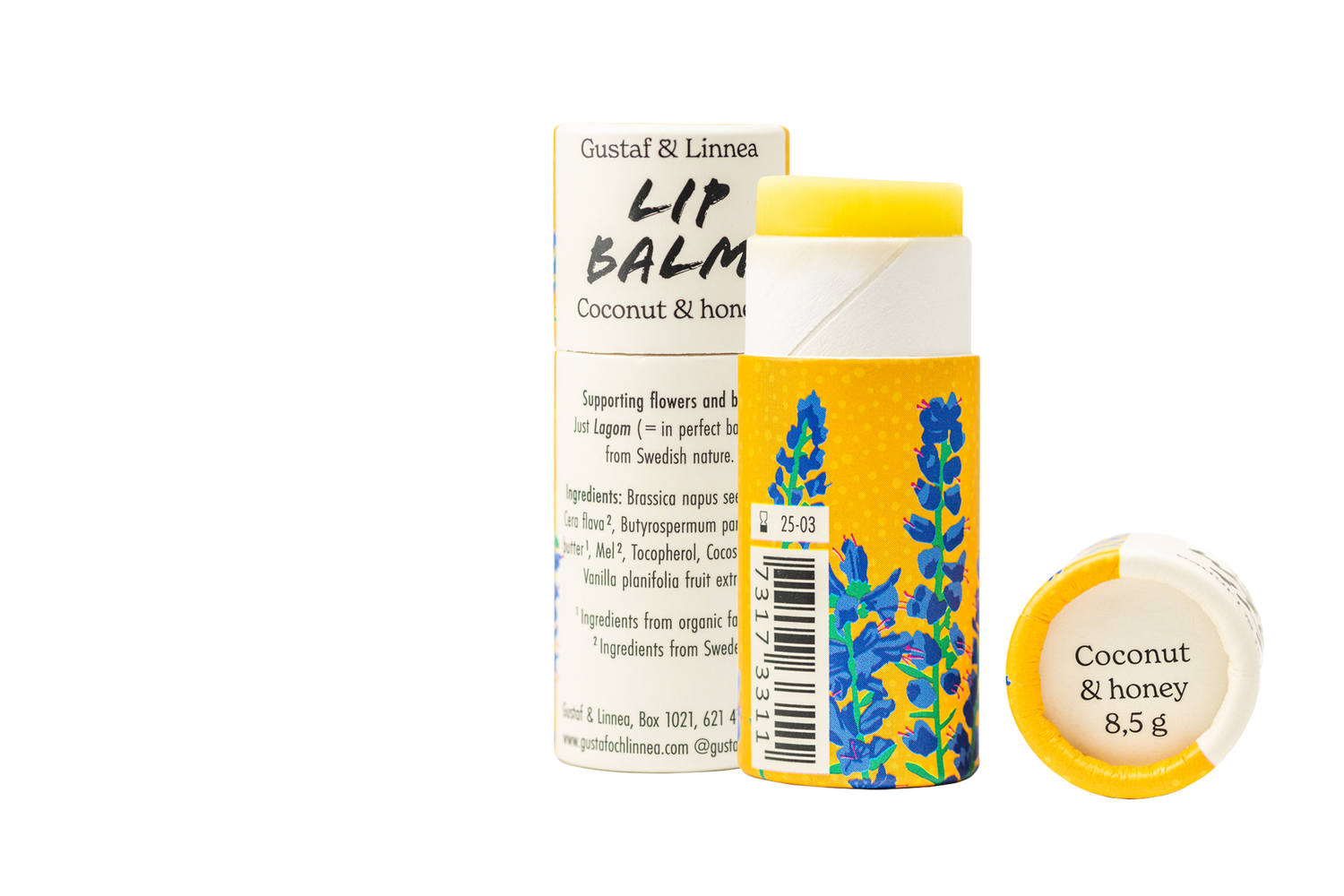 Läppbalsam - Kokos och honung - i pappersförpackning