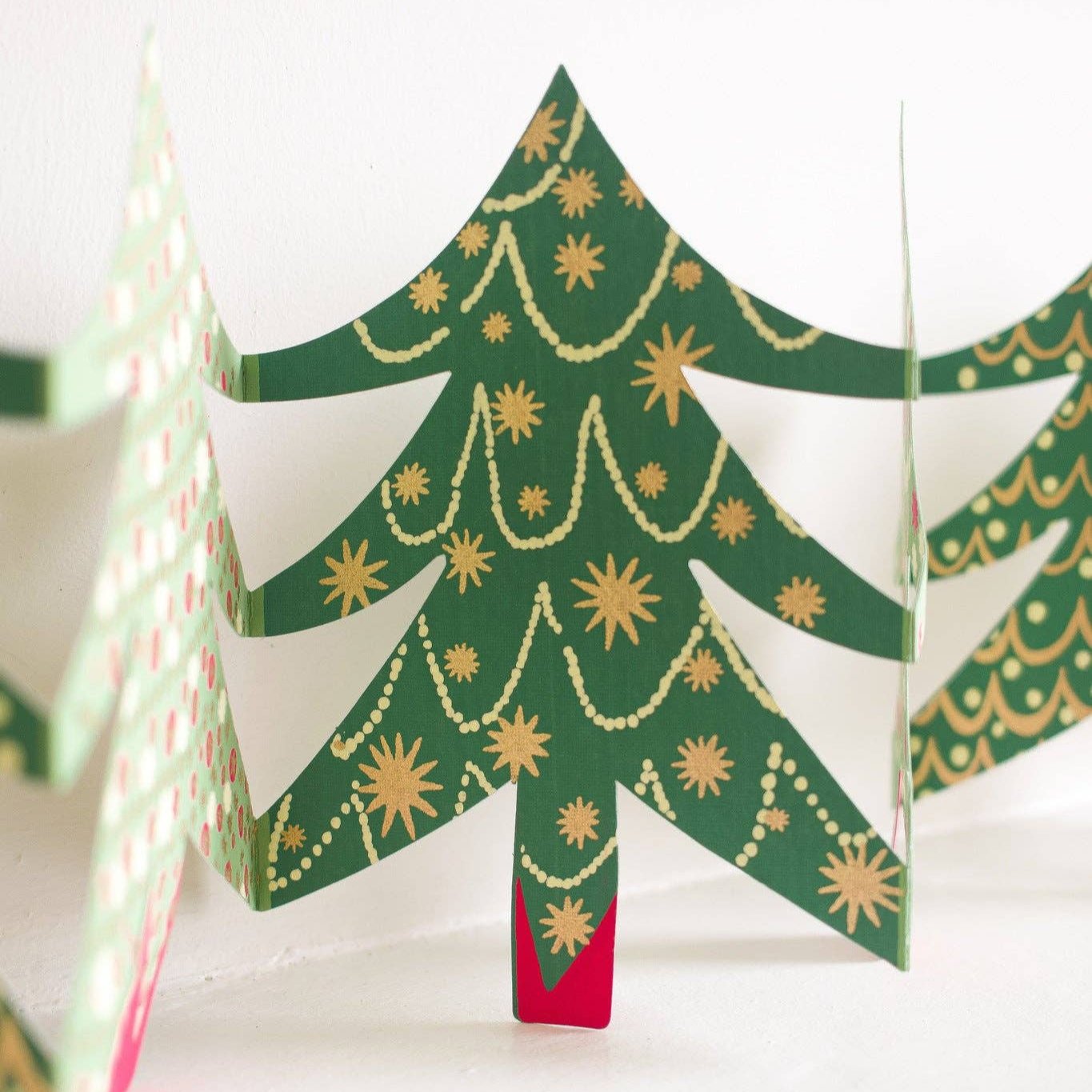 Christmas Trees Concertina Garland