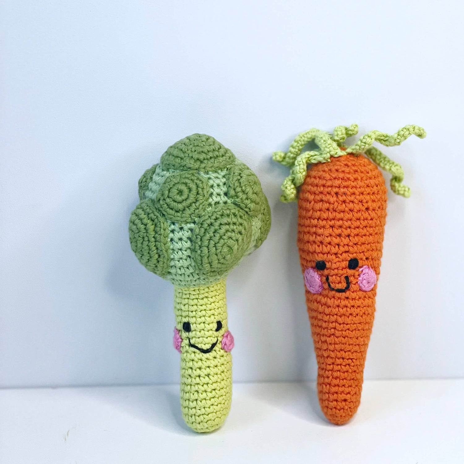 Handmade Carrot Baby Rattle
