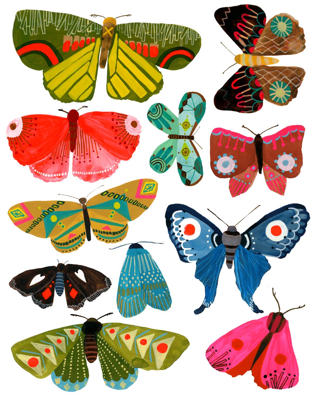 Moths Art Print