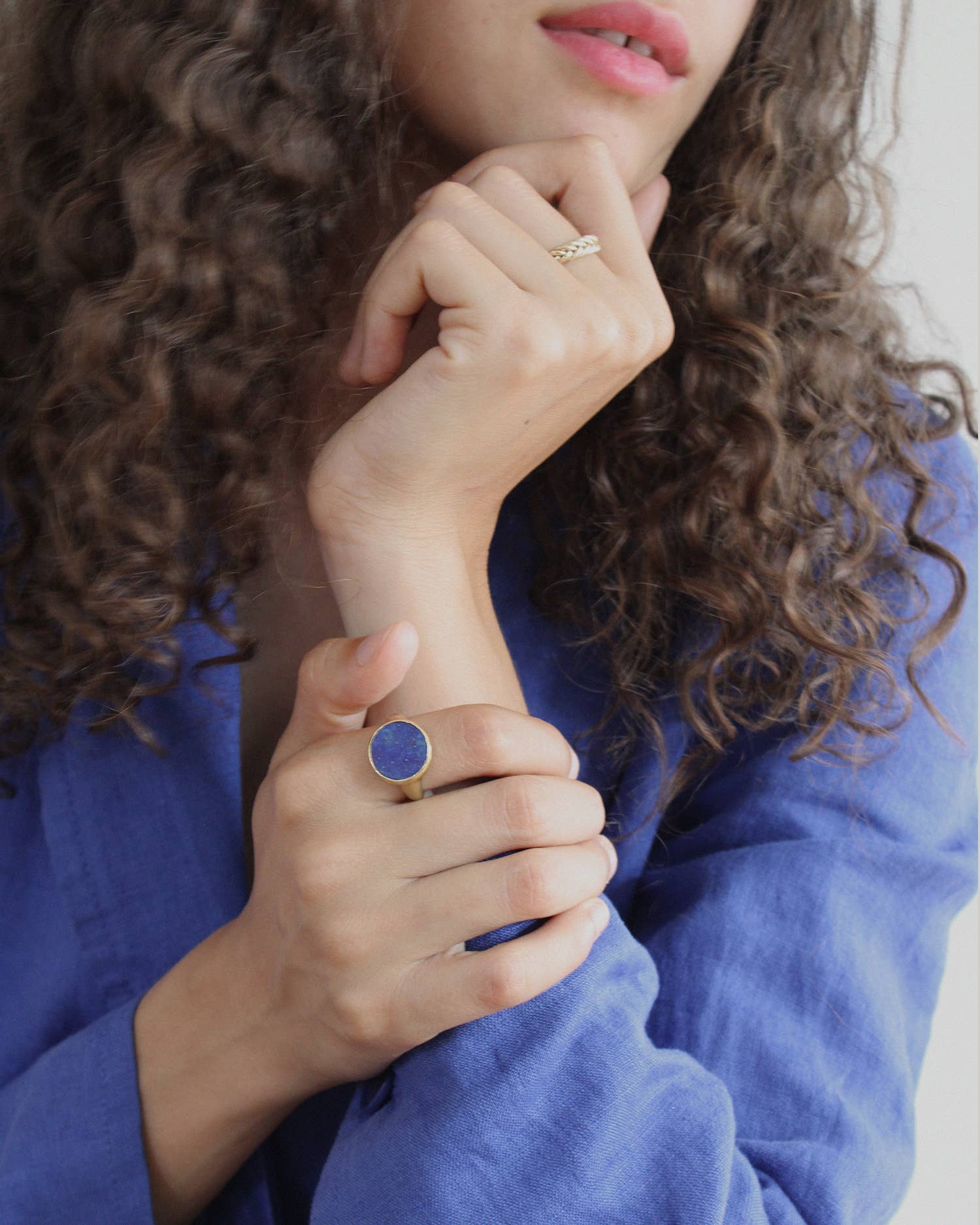Lacuna Ring in Silver &amp; Lapis