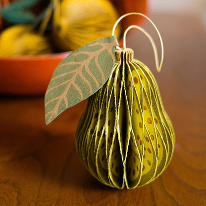 Pear Honeycomb Ornament
