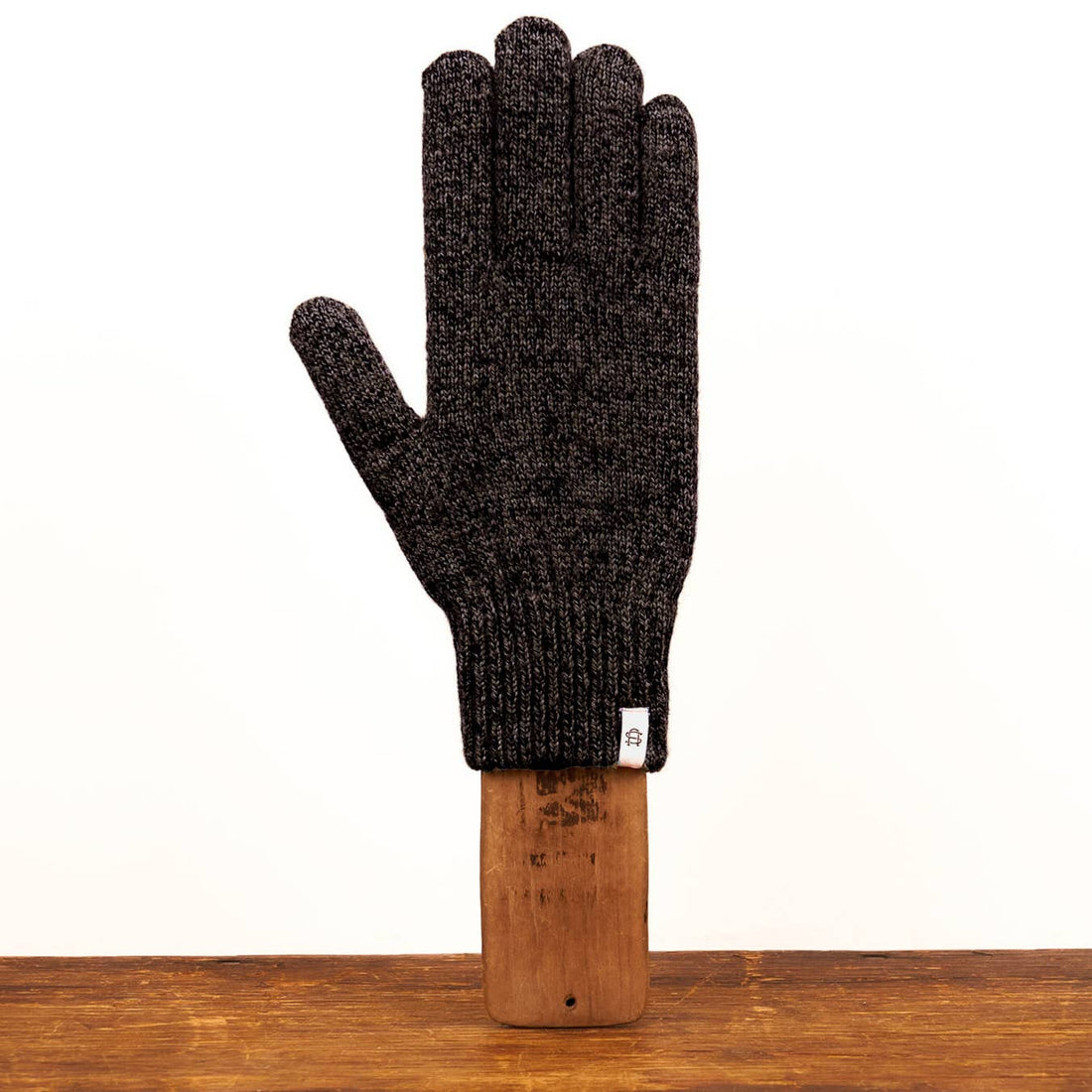 Black Melange Ragg Wool Glove