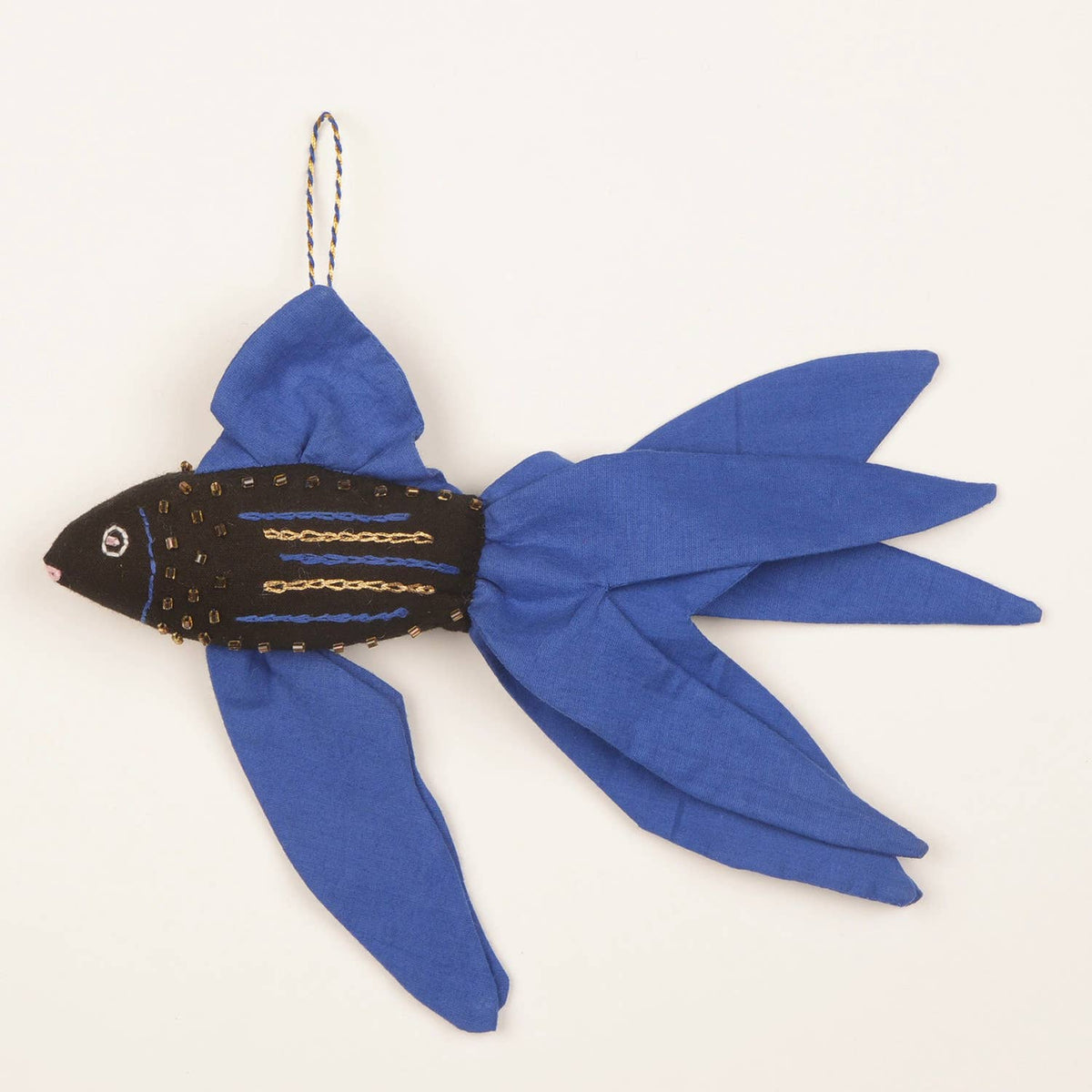 Riba Fish Handmade Ornament from Upcycled Fabric