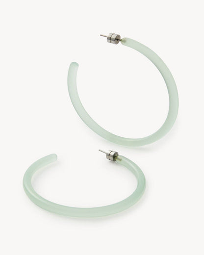 Large Hoops in Sea Glass