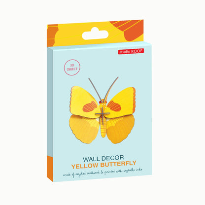 Yellow Butterfly 3D Wall Art