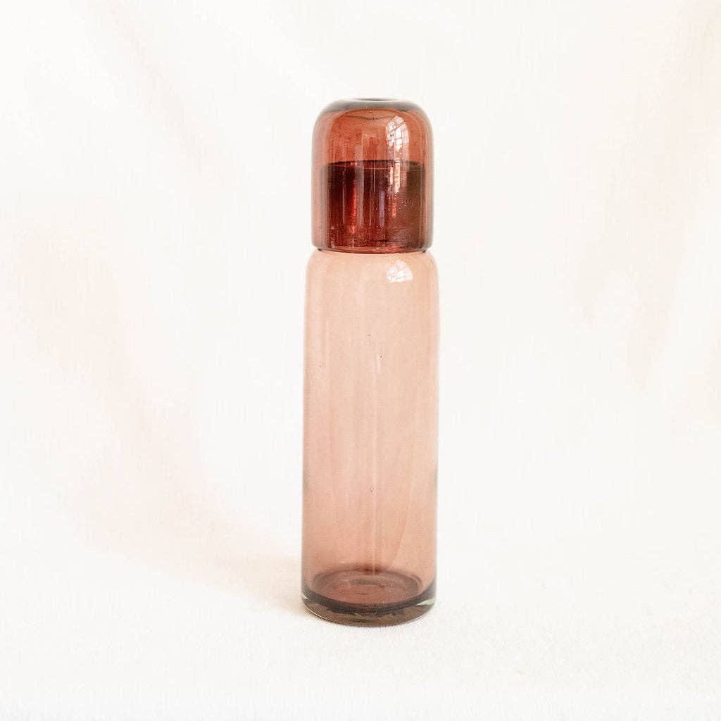 Handblown Glass Carafe - Amethyst