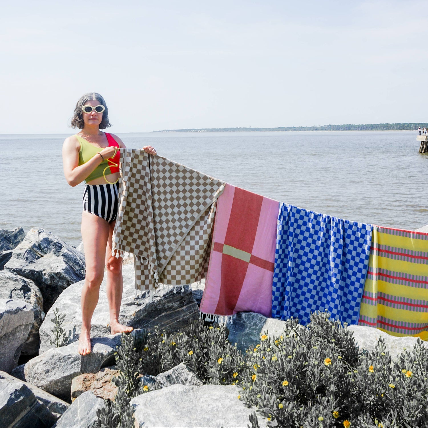 CHECK TURKISH TOWEL / OAT