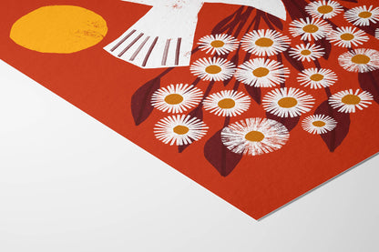 Red Dove Art Print