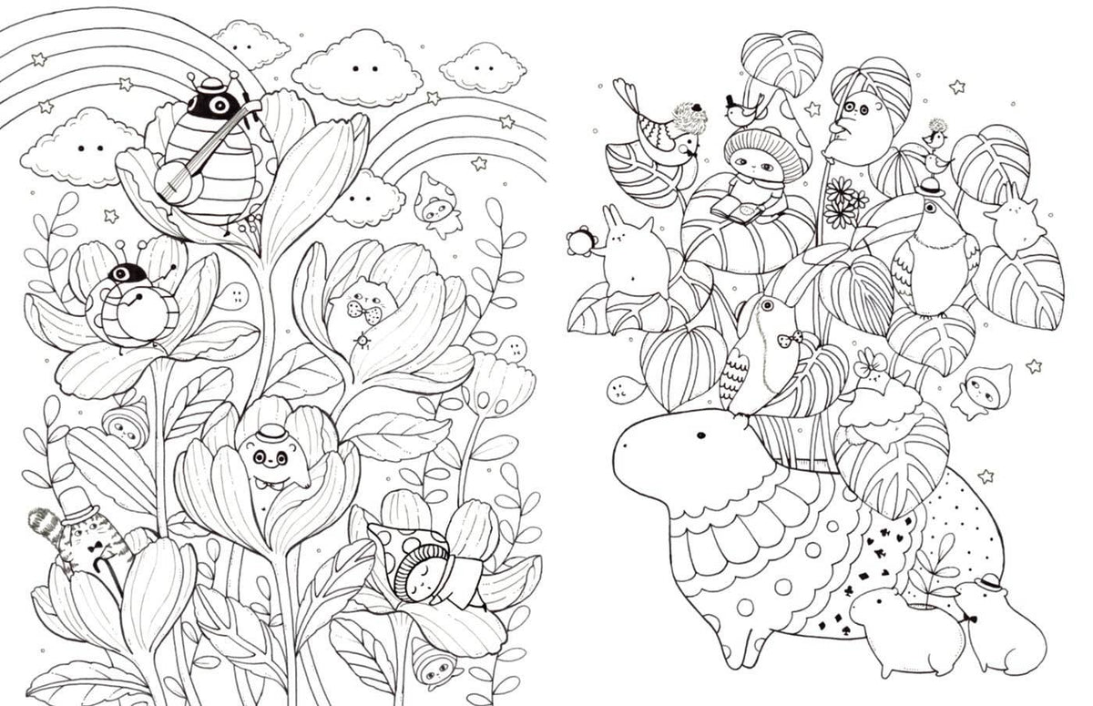 A Million Kawaii Cuties Coloring Book