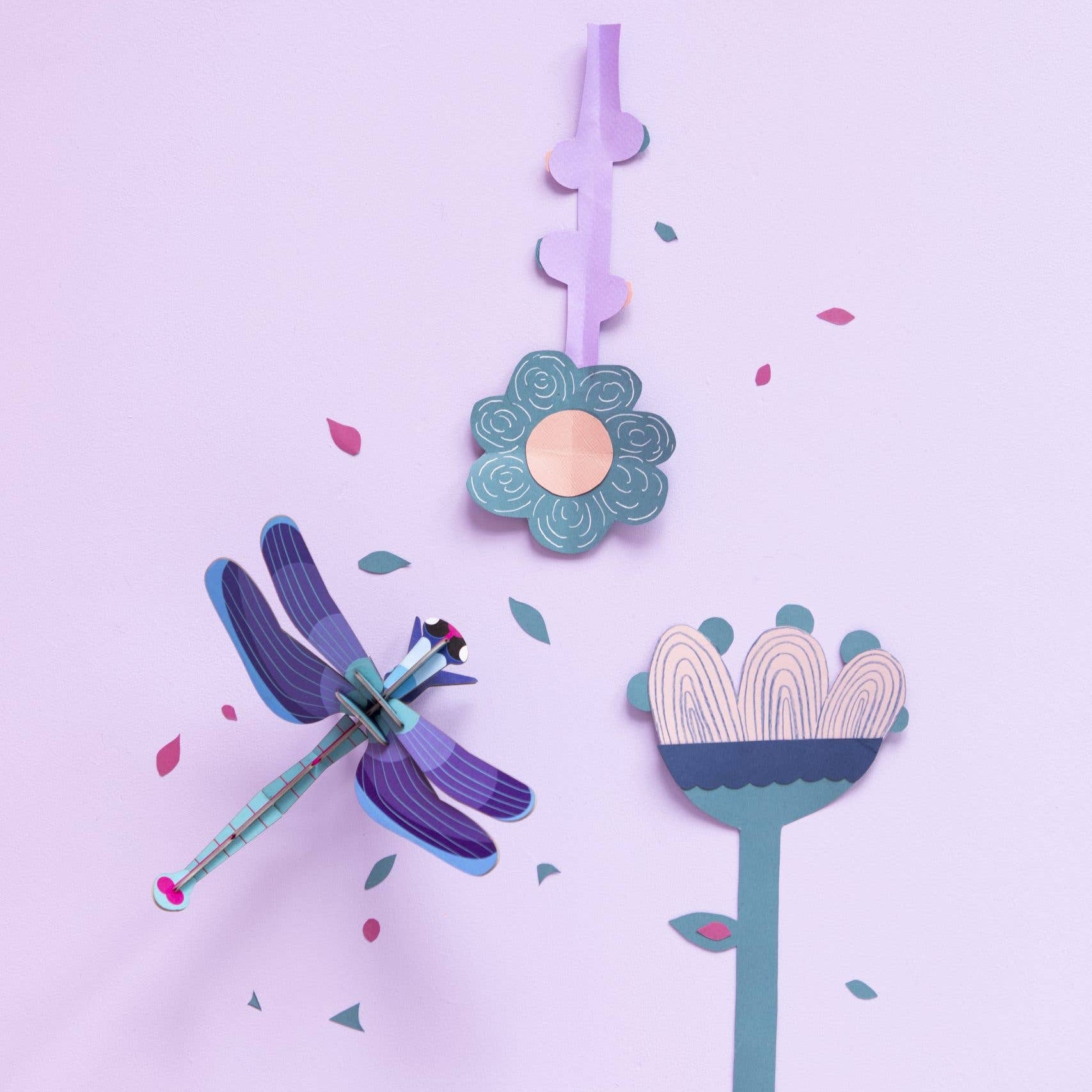 Sapphire Dragonfly 3D Wall Art