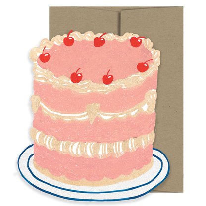 Party Cake Die Cut Card