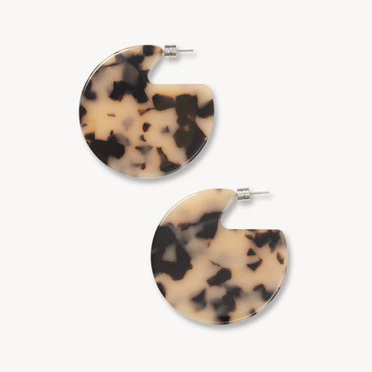 Clare Earrings in Blonde Tortoise