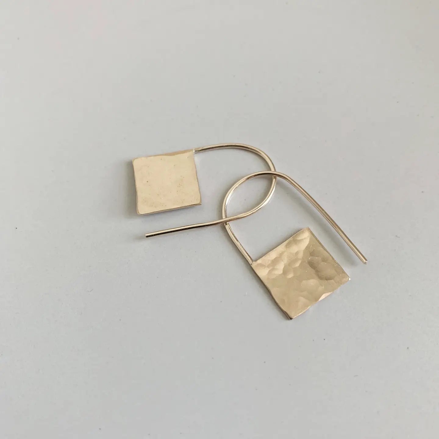 Square Charm Earring - Small / Gold Fill