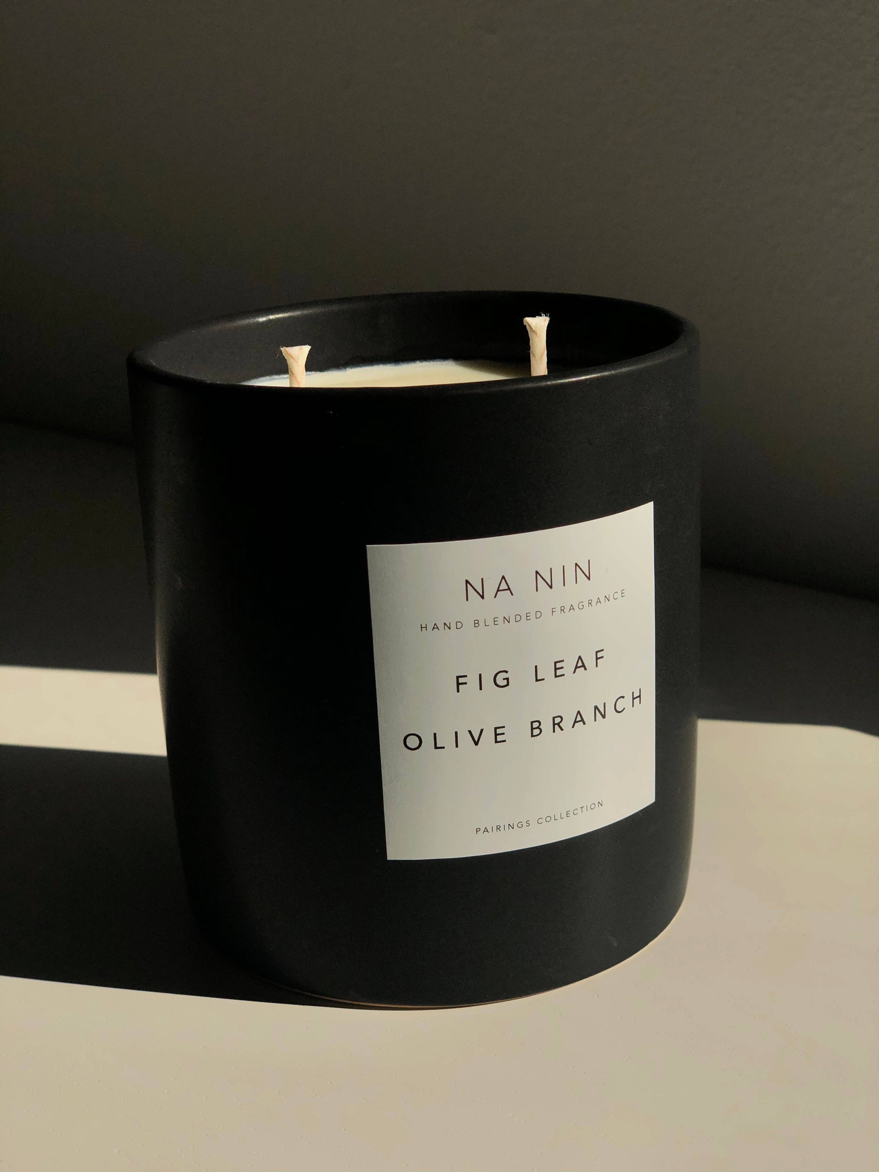 Fig Leaf &amp; Olive Branch Candle / Available in Multiple Sizes