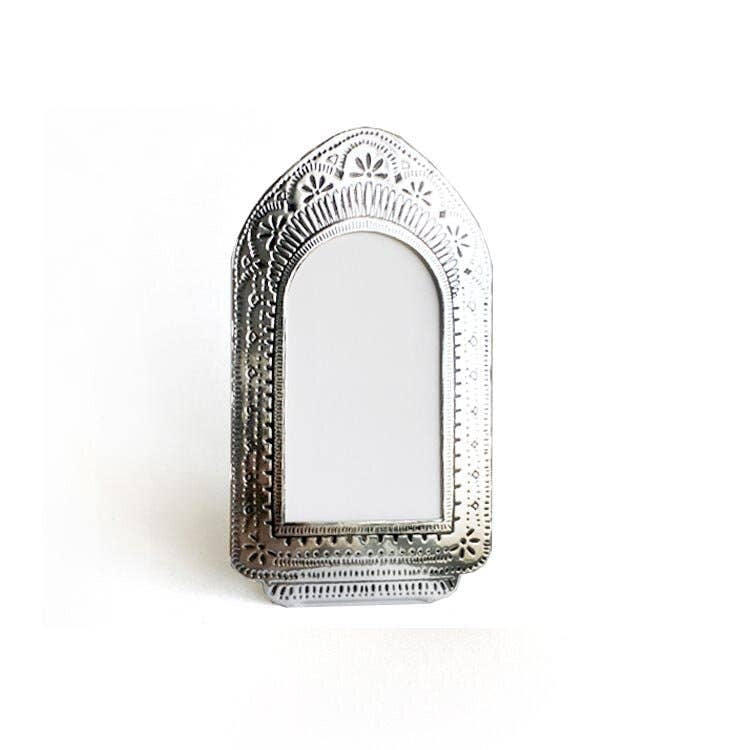 Tall Silver Faux Tin Frame