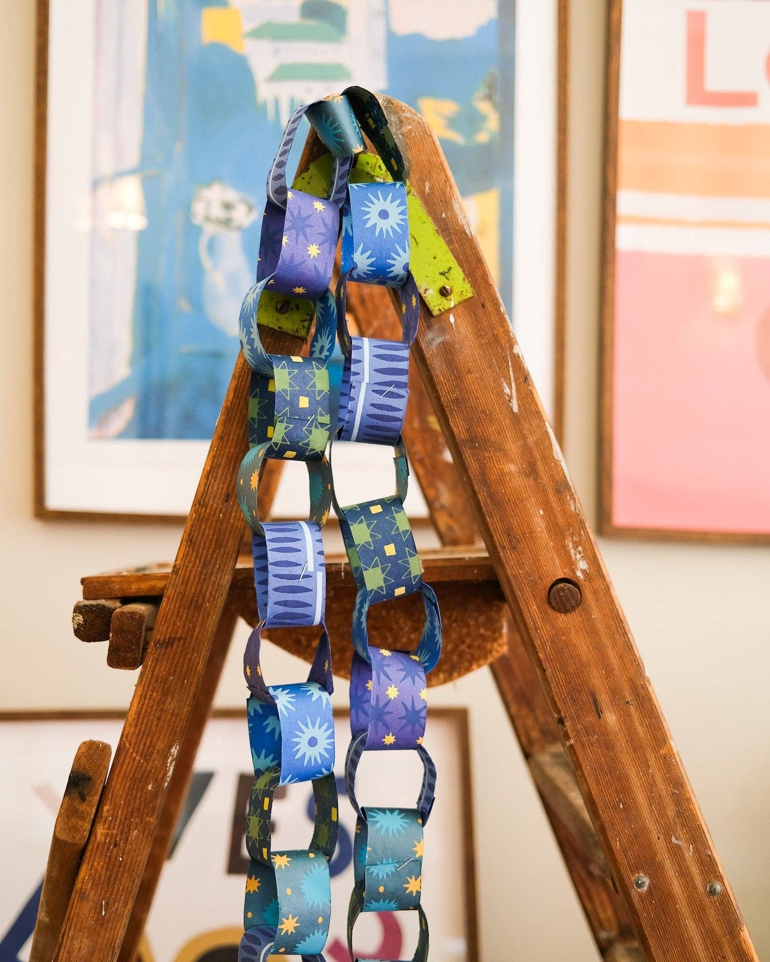 BLUE &amp; YELLOW PAPER CHAIN KIT